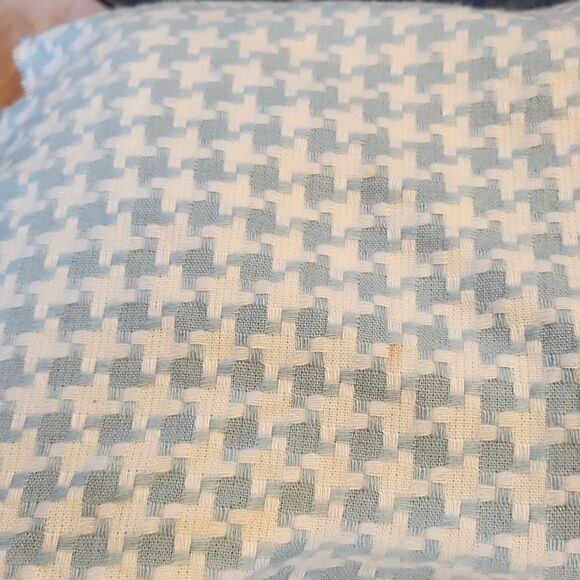 Coach scarf houdstooth blue white fringe soft womens scarf winter scarf preowned - Picture 9 of 10